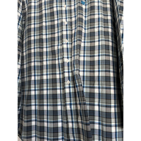 Cinch Men's Long Sleeve Button-Down Rodeo Shirt Size Large Blue Black Plaid - Picture 5 of 9